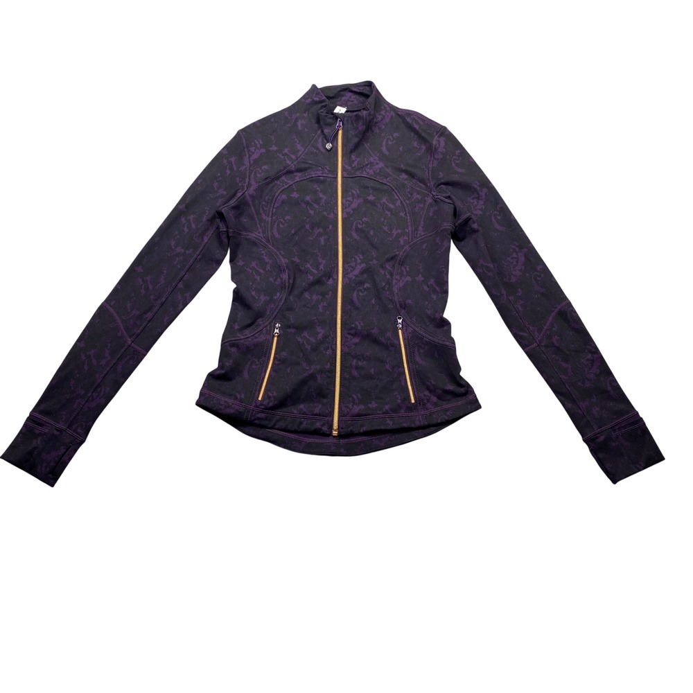 Lululemon Forme Jacket Rose Gold Full Zip Luon Baroque Purple Zinfandel Sz 6